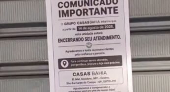 Casas Bahia e Ponto Frio fecham lojas em São Bernardo
